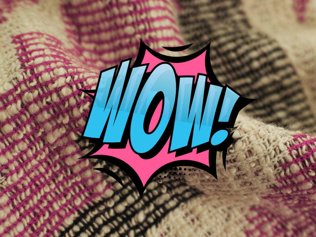 Oriental rug cleaning with wow pop art graphic